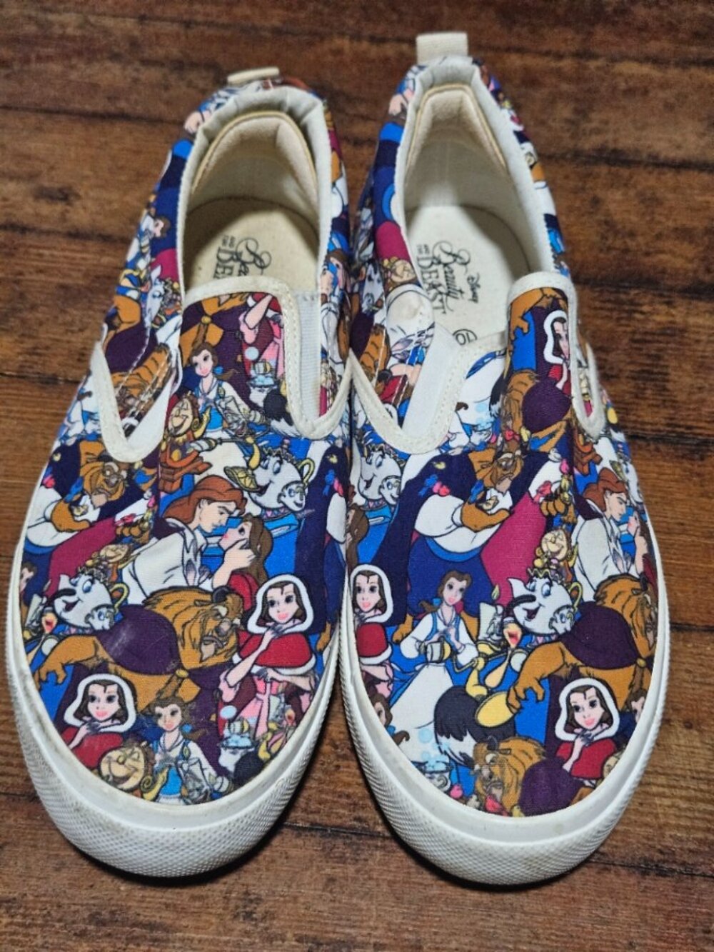 Disney Beauty and the Beast slip-on shoes size women's 10